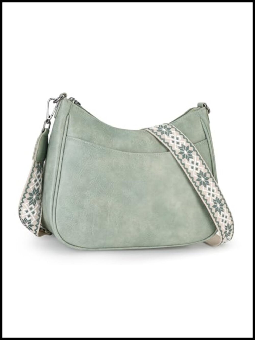 Vegan Leather Crossbody Purse Adjustable Strap Shoulder Handbag